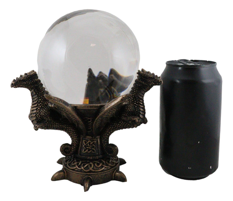 Celtic Guardian Leviathan Trinity Dragon Meditation Gazing Ball Wicca Figurine