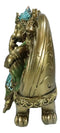 Vastu Hindu God Ganesha Ganapati Seated On Peacock Bird Train Throne Figurine