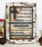 Rustic Faux Birchwood Log Cross Herbrews 10:35 Bible Verse Wall Decor Plaque