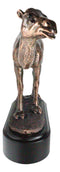 Desert Explorer Single Hump Brown Camel Electroplated Resin Figurine With Base
