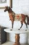 Ebros Spirit Horse with Painted Tapestry Saddle Hand Crafted Statue 9.5" Long
