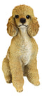 Large Realistic Groomed Brown Poodle Statue 18.5"H Animal Pet Pal Poodles Dog