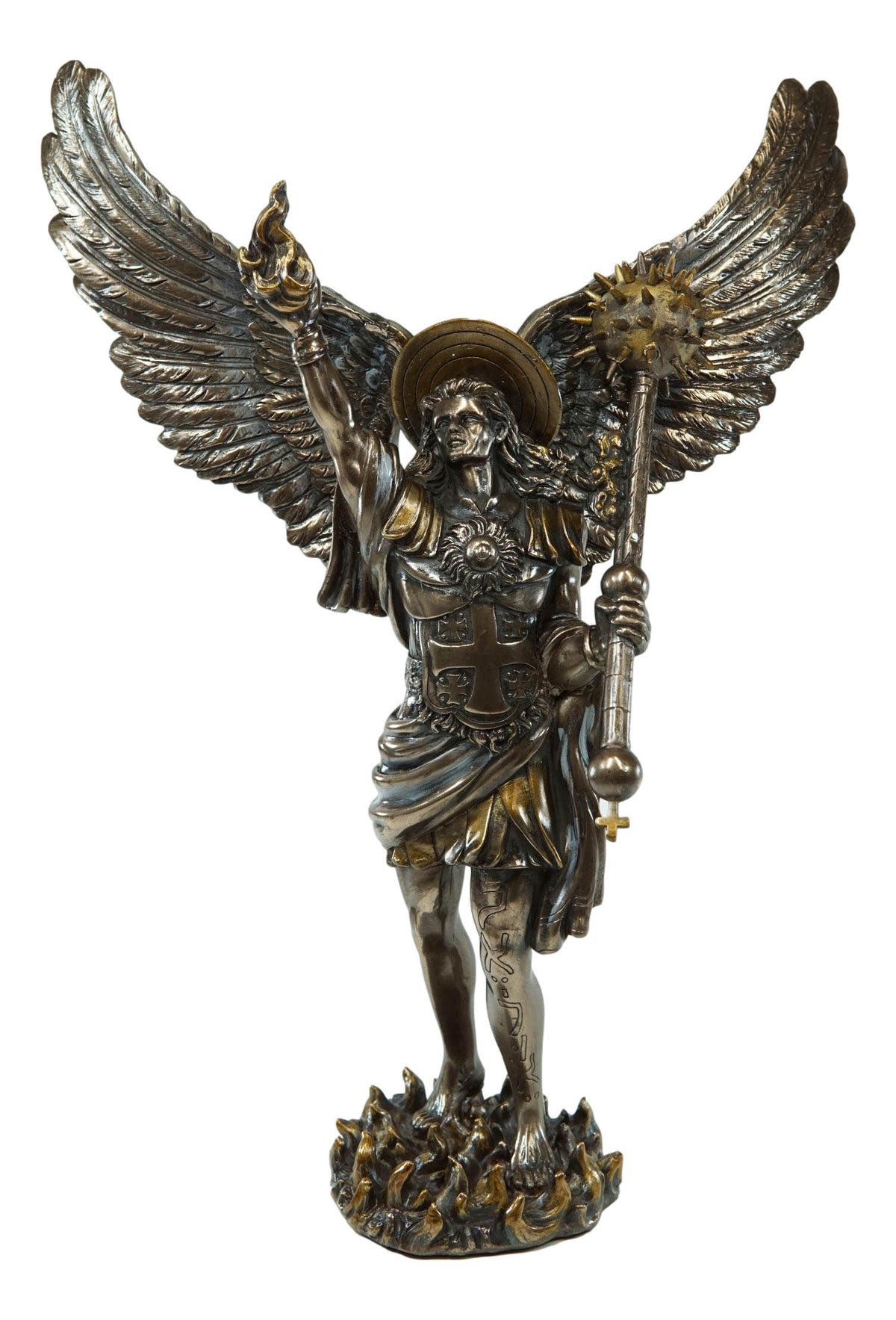Ebros Saint Uriel Archangel Statue Light of God Cherub Angel of Repentance Figurine - Ebros Gift