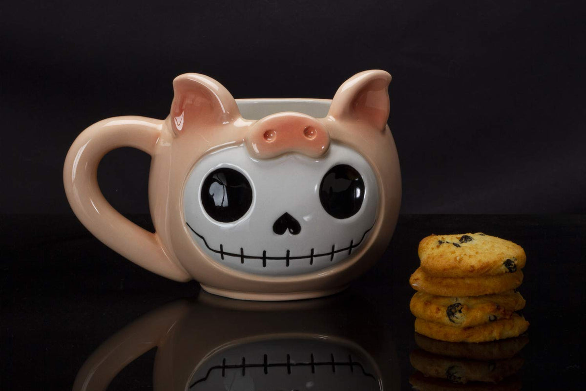 Ebros Gift Furrybones Coffee Mug Beverage Cups 14 fl oz Mugs (Bacon Mug)