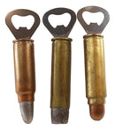 Pack Of 3 Western Rustic Bullet Shell Casings Ammo Hand Beer Bottle Openers