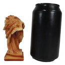 African Safari Lion King Of Pride Rock Bust Small Faux Wood Carving Figurine