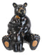 Ebros Animal World Black Bear Family Mother and Child Figurine 5"H Home Decor