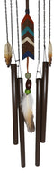 Southwest Tribal Indian Boho Chic Gecko Lizard Moon Arrow Feather Wind Chime