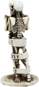 Ebros Skeleton Couple Kissing Wrapped by Censoring Ribbon Figurine 6.75" Tall