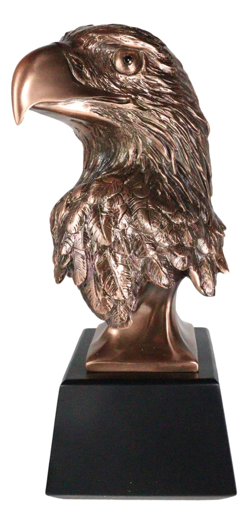 Majestic Royal Bald Eagle Head Bust Taxidermy Electroplated Figurine With Base