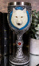 Ghost White Albino Snow Wolf Wine Goblet 7oz Direwolf Spirit Celtic Wine Chalice