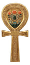 Ebros Egyptian Gods Winged Scarab Dual Cobra Uraeus Ankh Shaped Hand Mirror