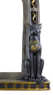 Large Egyptian Uraeus Cobra With 2 Scarab Bastet Cats Wall Decor Mirror Plaque