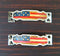 Set Of 2 Patriotic Western US American Flag Drawer Cabinet Door Bar Pull Knobs