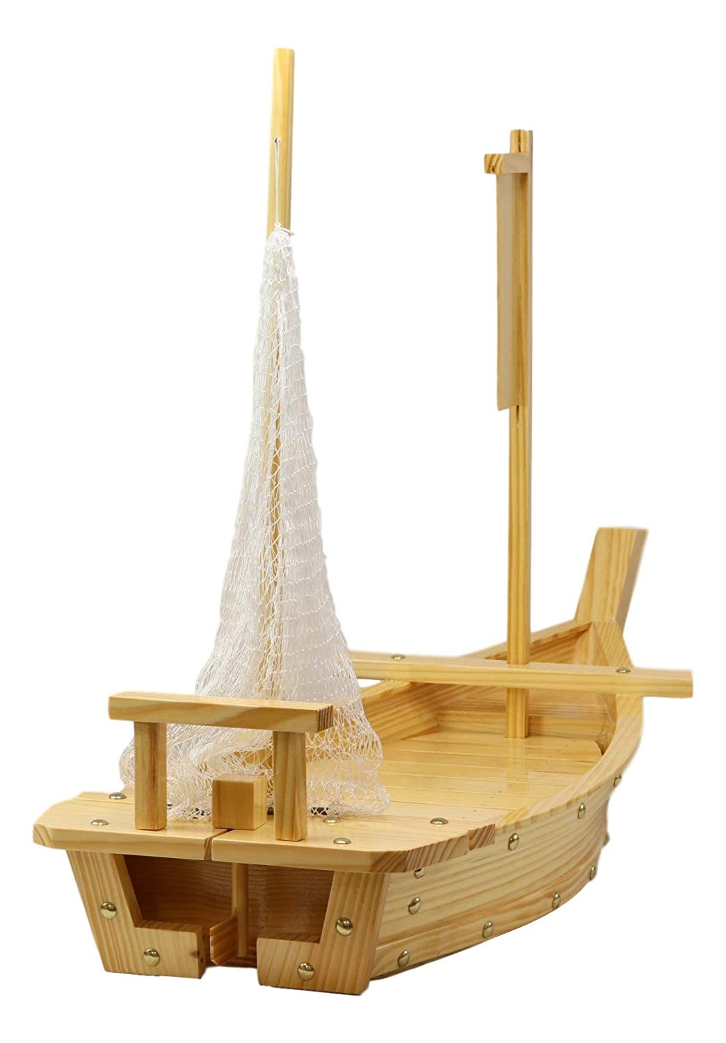 Ebros Japan Omakase Sashimi Sushi Serving Plate Boat Display (Large 35.25"Long) - Ebros Gift