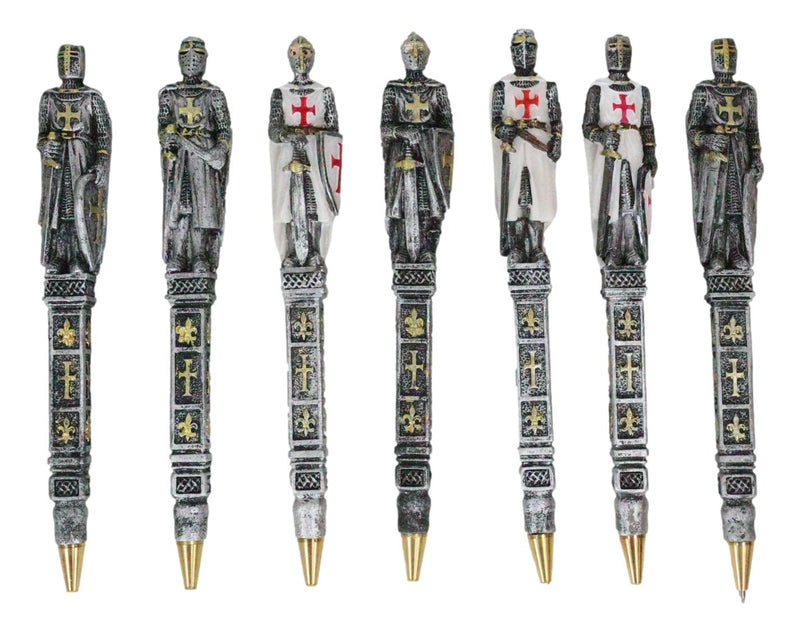 Pack Of 12 Medieval Crusader Knights Of The Cross Writing Pens Office Stationery