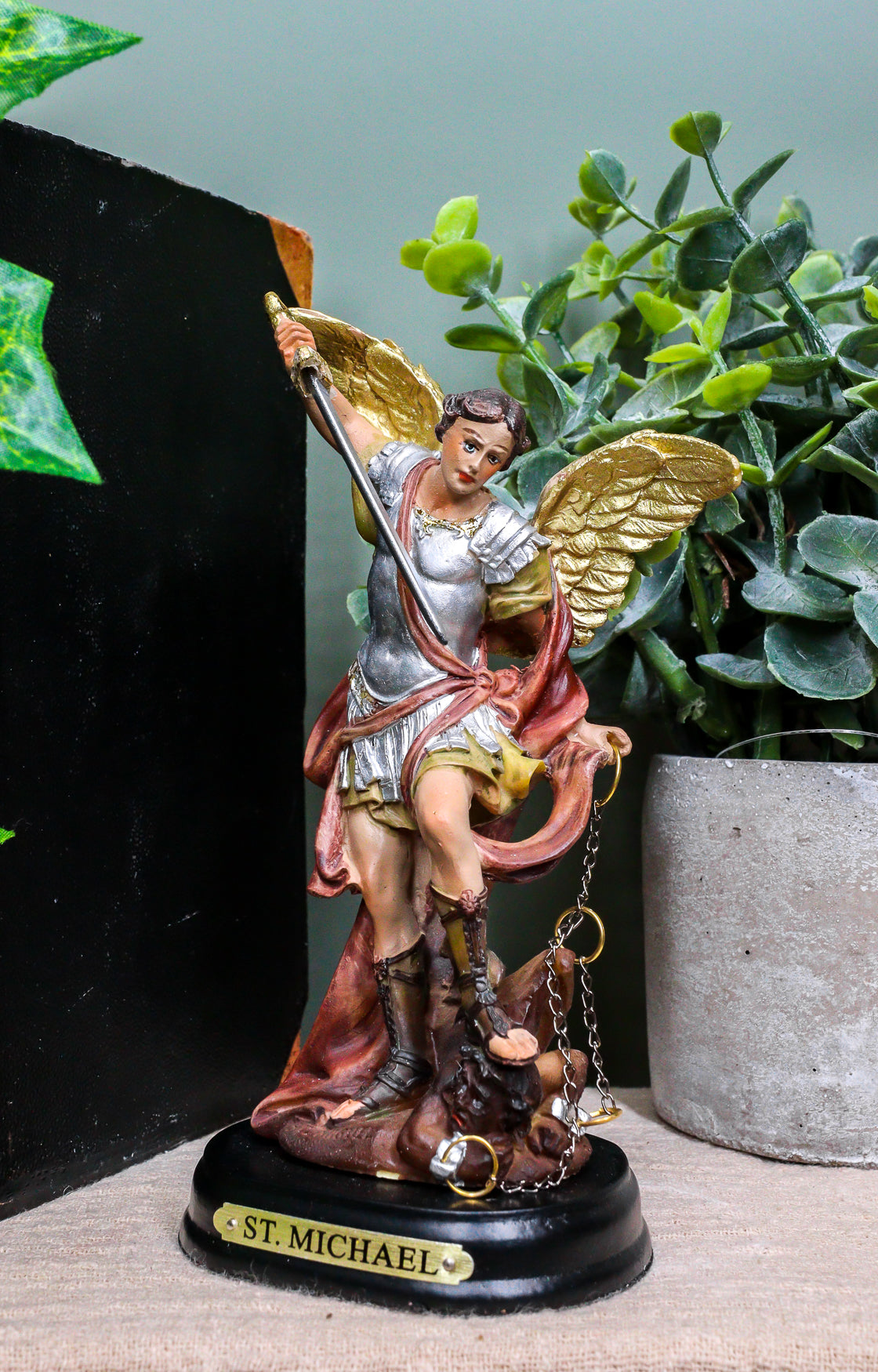 Archangel Michael God's General 5" Inch Holy Religious Figurine Altar Sculpture