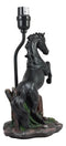 Ebros Gift Black Rearing Wild Horse Stallion Desktop Table Lamp with Nature Printed Shade Home Decor 19"Tall As Rustic Country Home Decor Cabin Lodge Western Decorative Side Desktop Lamp