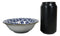 Ebros Made In Japan 4 Piece Geometry Ceramic Dining Rice Meal Soup Bowls 5.5"Diameter