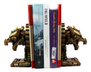 Ebros Steampunk Cyborg Dragon Bookends Set Figurine Collectible Fantasy Sentinel Robotic Dragons Sculptural Decor
