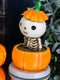 Lucky The Skeleton Jack O Lantern Bathing in Chocolate Soup Pumpkin Figurine