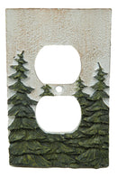 Rustic Evergreen Pine Trees Forest 2-Pack Double Receptacle Outlet Wall Plate