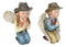 Set of 2 Rustic Western Cowgirl And Cowboy Angel With Hats Praying Figurines