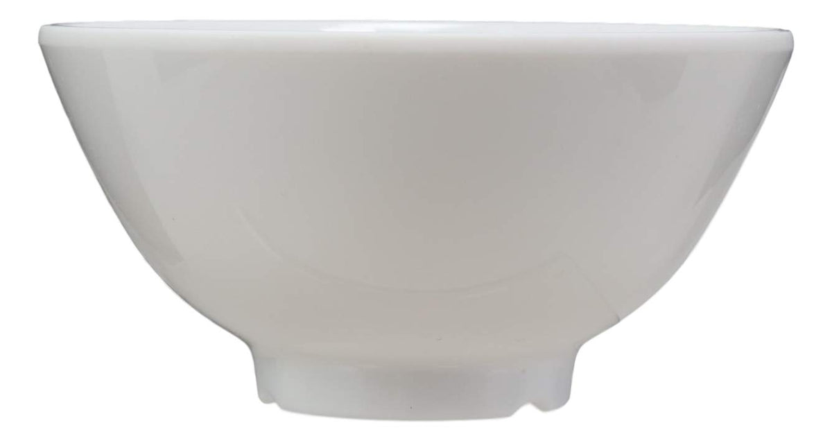 Modern White Jade Melamine Round Bowls 8oz For Rice Soup Salad Sauce Set Of 6