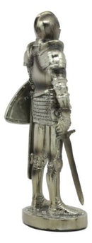 Medieval Suit Of Armor Statue 7"H Swordsman Brave Lionheart Knight Figurine