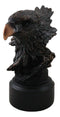 Patriotic American Bald Eagle Bust Bronze Electroplated Resin Figurine With Base