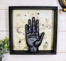 Black Evil Eye Fortune Teller Chirology Palmistry Hand Palm Wall Decor Frame