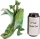 Ebros Green Earth Three Headed Dragon Hydra Roaring Statue 8" Tall Figurine