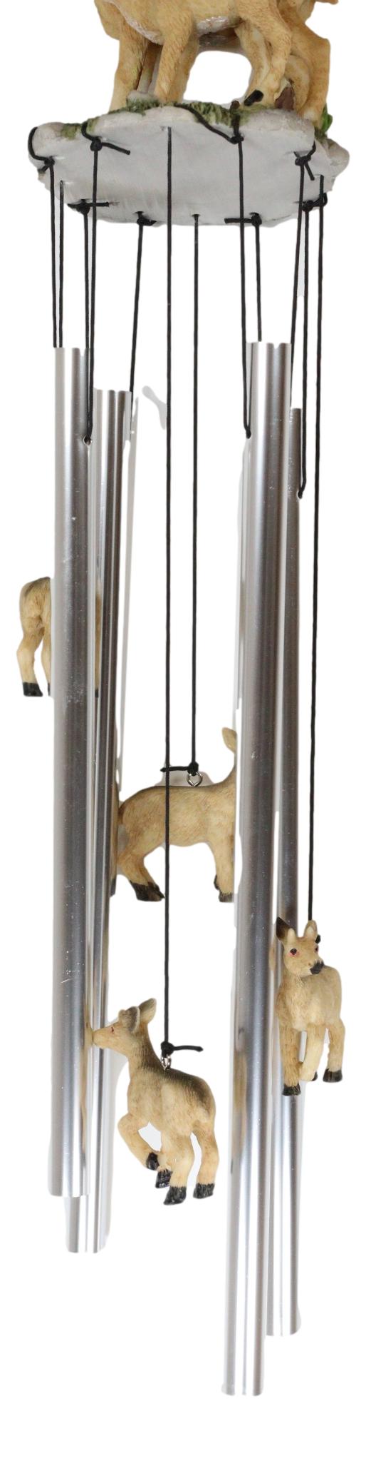 Ebros Deer Wind Chime Doe With Fawn Deer Family Decorative Wind Chime Patio