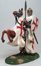 Crusader English Jostling Phalanx Spear Knight Cavalry Horse Figurine Statue