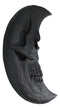 Wicca Occult Black Crescent Moon Skull Gothic Lunar Goddess Small Hand Mirror
