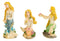 Nautical Sea Blonde Haired Mermaids with Colorful Tails Mini Figurines Set of 3