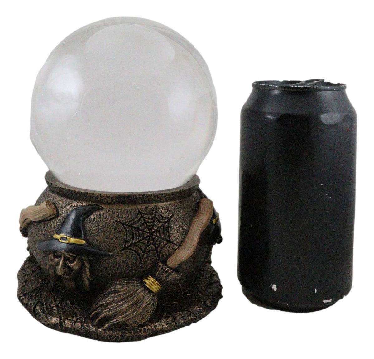 Wicca Psychic Salem Dark Witch Broomsticks Web Scrying Crystal Glass Gazing Ball