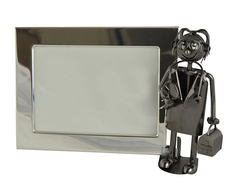 Ebros Physician Doctor Metal Sculpture 5"X7" Picture Frame Vertical Horizontal Display
