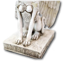 Ancient Greek Greco Roman Guardian Winged Lion Female Sphinx Resin Statue 8"H