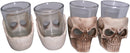 Skull Shot Glass Set of 4 Shot Glasses Great for Whiskey Vodka Tequila or Scotch