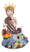 Ebros Sheila Wolk Ocean Treasure Chest Merboy with Seahorse Starfish Clownfish 7"H