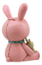 Furrybones Pink Bunny Voodoo Skeleton Money Bank Statue 6"H Furry Bones Bun Bun