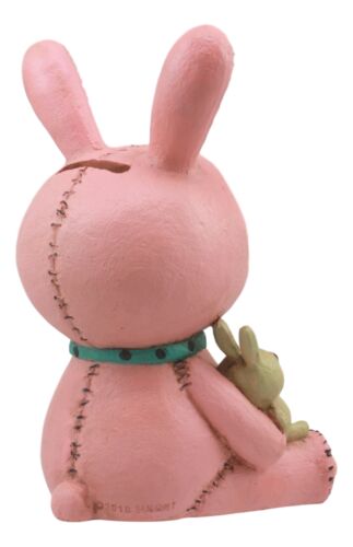 Furrybones Pink Bunny Voodoo Skeleton Money Bank Statue 6"H Furry Bones Bun Bun