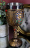 Ancient Egyptian Pharaoh King Tut With Scarab Beetle Amulet Wine Goblet Chalice