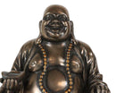 Laughing Buddha Zen Monk Of Prosperity Golden Nugget Lucky Charm Figurine 4.5"H