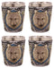 Ebros Celtic Wicca Alpha Grey Wolf Spirit 2-Ounce Shot Glass Set of 4 Novelty