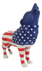 Patriotic American US Flag Native Tribal Howling Wolf Spirit Figurine Collection