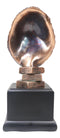 Rainforest Silverback Gorilla Head Bust Statue in Bronze Electroplated Finish