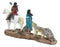 Indigenous Native American Indian Family With Horse And Wolves Migration Statue