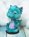 Ebros Wyrmling Baby Hatchling Blue Drake Yoga Dragon Bobblehead Figurine 4"H